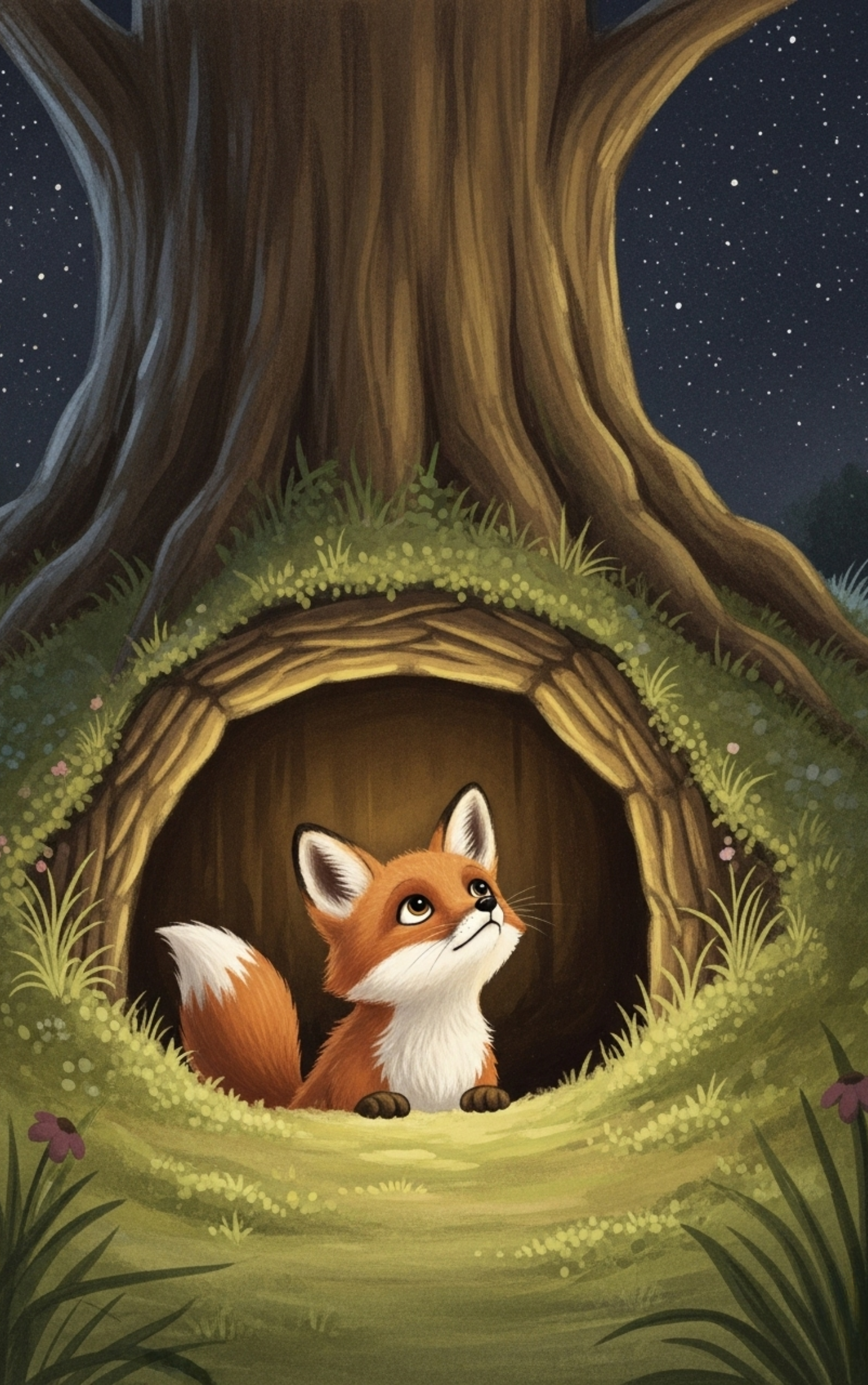 Luna the Little Fox and the Starry Secret – 2-in-1 Story & Coloring Book (PDF)