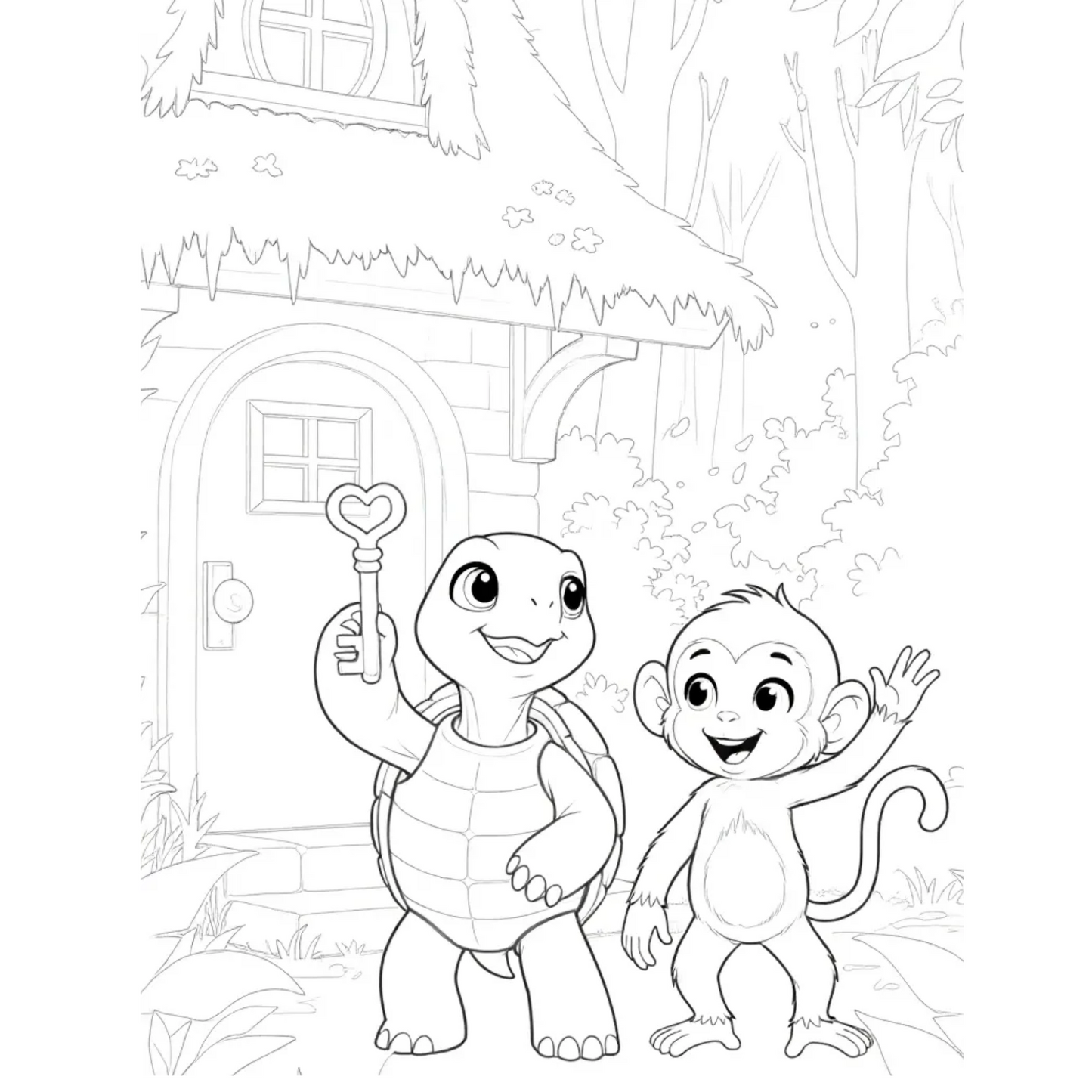 Tina the Turtle Story & Coloring Book – Fun 2-in-1 Kids Activity (Ages 3–7)