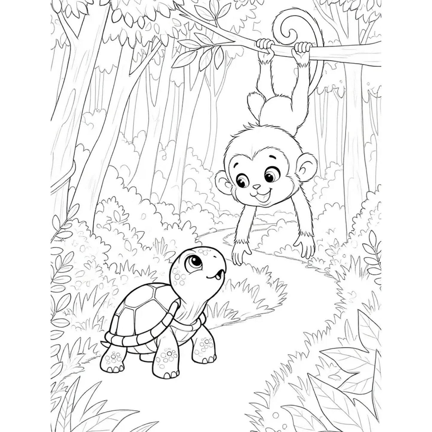 Tina the Turtle Story & Coloring Book – Fun 2-in-1 Kids Activity (Ages 3–7)