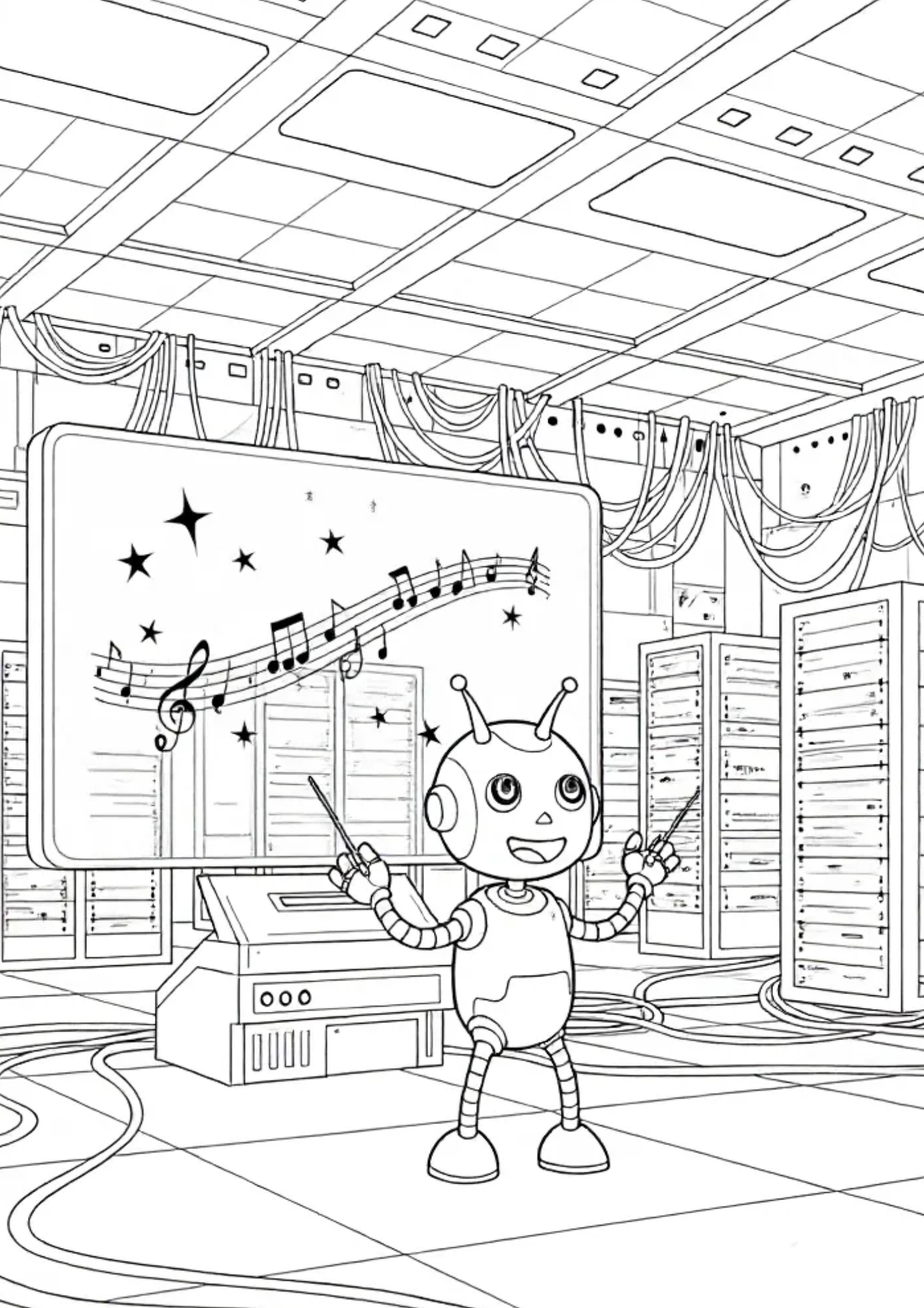 Spark Story & Coloring PDF